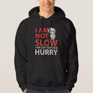 Ich bin nicht langsam sonnig Sloth Sloth Running F Hoodie