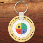 Ich bin nicht launisch, mein Blutzucker ist - T1D Schlüsselanhänger (Vorderseite)