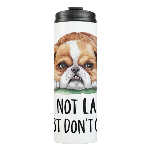 ICH BIN NICHT LAZY, DASS ICH MIR NUR KEINEN KREDIT THERMOSBECHER (Vorderseite)