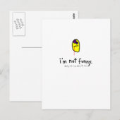 Ich bin nicht lustig. postkarte (Vorne/Hinten)