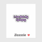 Ich bin nicht mein Epilepsie-Bewusstsein Lila Aufkleber (Blatt)