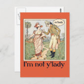 Ich bin nicht meine Dame Postkarte (Vorne/Hinten)