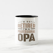 Ich bin nicht müde, ich bin ein Beruflicher Opa Zweifarbige Tasse (Mittel)