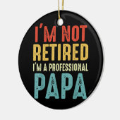 Ich bin nicht müde, ich bin ein Beruflicher Papa C Keramik Ornament (Links)