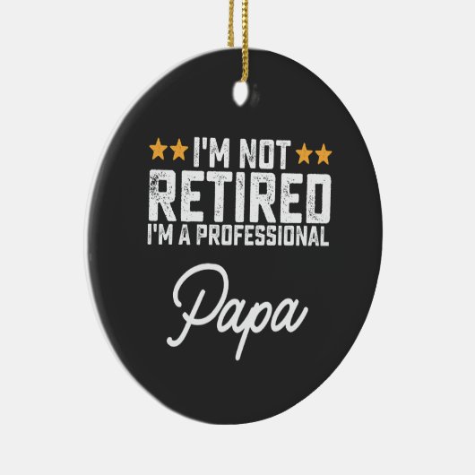 Ich bin nicht müde, ich bin ein Beruflicher Papa Keramik Ornament (Rechts)