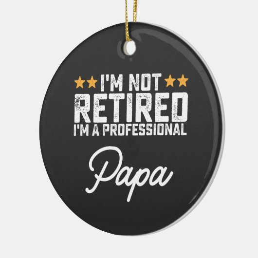 Ich bin nicht müde, ich bin ein Beruflicher Papa Keramik Ornament (Links)