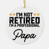Ich bin nicht müde, ich bin ein Beruflicher Papa Keramik Ornament (Vorne)