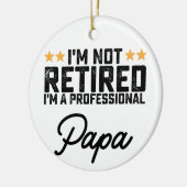 Ich bin nicht müde, ich bin ein Beruflicher Papa Keramik Ornament (Links)