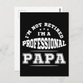 Ich bin nicht müde, ich bin ein Beruflicher Papa Postkarte (Vorne/Hinten)