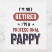 Ich bin nicht müde, ich bin ein Berufliches Fappy Weinetikett (Einzelnes Label)