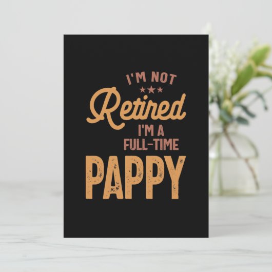 Ich bin nicht müde, ich bin ein Vollzeitpappy Einladung (Stehend Vorderseite)