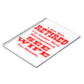 Ich bin nicht müde, ich bin unter der neuen Leitun Notizblock (Linke Seite)