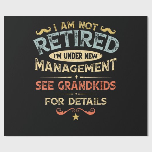 Ich bin nicht müde, ich bin unter neuem Management Geschenkpapier (Flach)