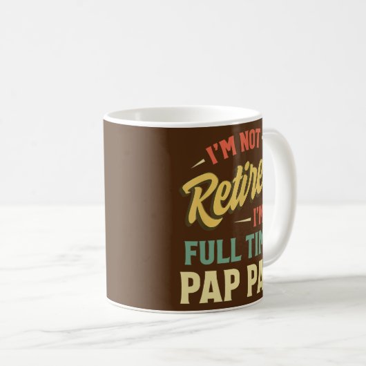 Ich bin nicht müde, ich bin Vollzeit Pap Väter Kaffeetasse (VorderseiteRechts)
