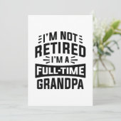 Ich bin nicht müde, ich bin Vollzeitgroßvater Dankeskarte (Stehend Vorderseite)