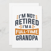 Ich bin nicht müde, ich bin Vollzeitgroßvater Dankeskarte (Vorne/Hinten)