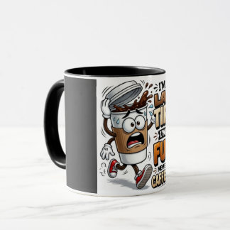 Ich bin nicht müde, ich werde einfach von Koffein  Tasse