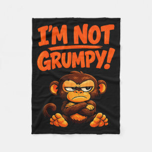 Ich bin nicht mürrisch lustiger wütender Affe Cart Fleecedecke