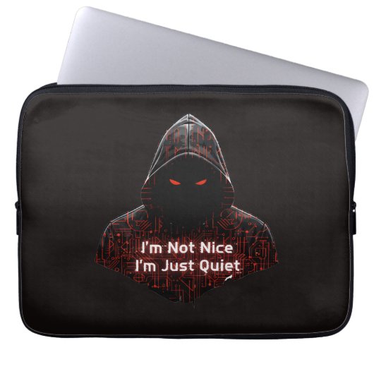 Ich bin nicht nett laptopschutzhülle (Vorderseite)