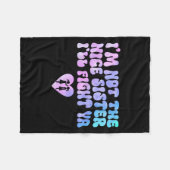 Ich bin nicht nett Schwester, die gegen Ya Funny Z Fleecedecke (Vorderseite (Horizontal))