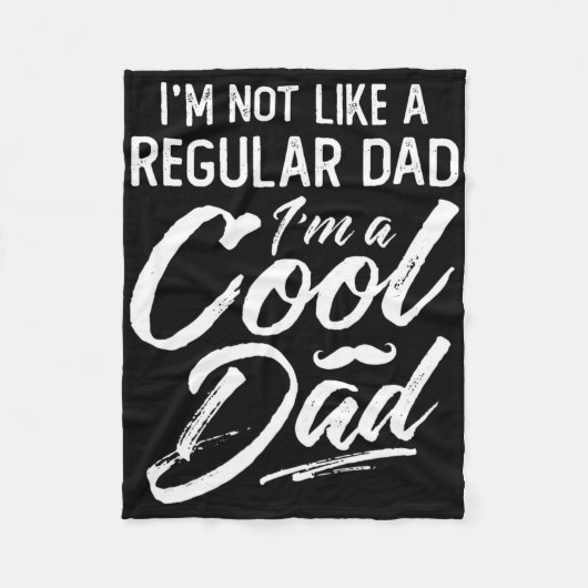 Ich bin nicht normaler Papa, ich bin ein cooler Pa Fleecedecke (Vorderseite)