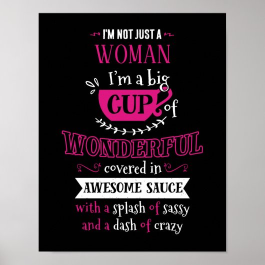 Ich bin nicht nur eine Personalisierte Typografie Poster (Vorne)