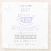 Ich bin nicht nur eine Typografie Glasuntersetzer (Rückseite)