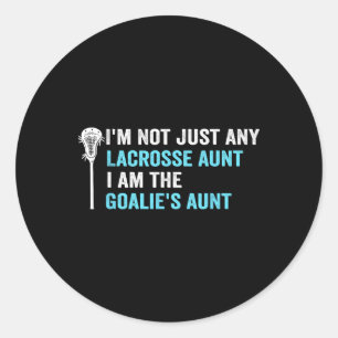 Ich bin nicht nur irgendeine Lacrosse Tante Funny Runder Aufkleber