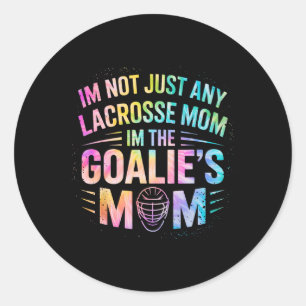 Ich bin nicht nur Lacrosse Mama, ich bin der Goali Runder Aufkleber