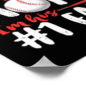 Ich bin nicht nur seine Mama Nummer 1 Fan Baseball Poster (Ecke)