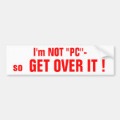 Ich bin NICHT "PC-" Autoaufkleber (Vorne)