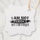 Ich bin nicht perfekt, aber einzigartig geschenkanhänger (Rückseite)
