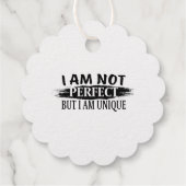 Ich bin nicht perfekt, aber einzigartig geschenkanhänger (Rückseite)