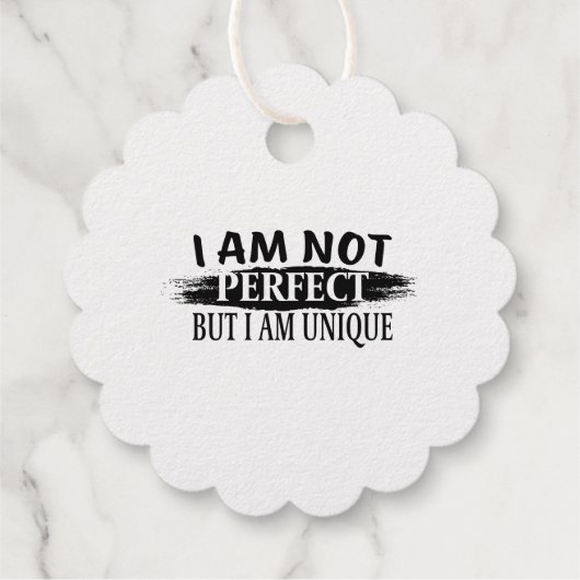 Ich bin nicht perfekt, aber einzigartig geschenkanhänger (Rückseite)