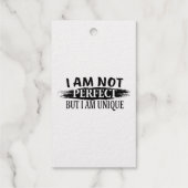 Ich bin nicht perfekt, aber einzigartig geschenkanhänger (Rückseite)
