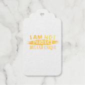 Ich bin nicht perfekt, aber einzigartig geschenkanhänger (Vorderseite)