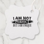 Ich bin nicht perfekt, aber einzigartig geschenkanhänger (Rückseite)