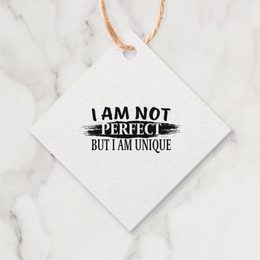 Ich bin nicht perfekt, aber einzigartig geschenkanhänger (Rückseite)