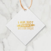 Ich bin nicht perfekt, aber einzigartig geschenkanhänger (Vorderseite)