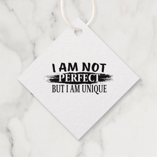Ich bin nicht perfekt, aber einzigartig geschenkanhänger (Rückseite)
