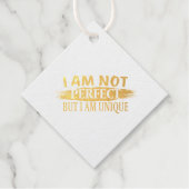 Ich bin nicht perfekt, aber einzigartig geschenkanhänger (Vorderseite)