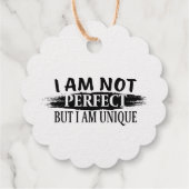 Ich bin nicht perfekt, aber einzigartig geschenkanhänger (Rückseite)