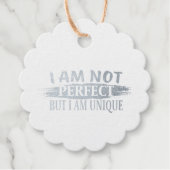 Ich bin nicht perfekt, aber einzigartig geschenkanhänger (Vorderseite)