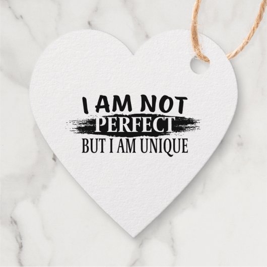 Ich bin nicht perfekt, aber einzigartig geschenkanhänger (Rückseite)