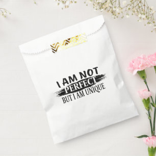 Ich bin nicht perfekt, aber einzigartig geschenktütchen