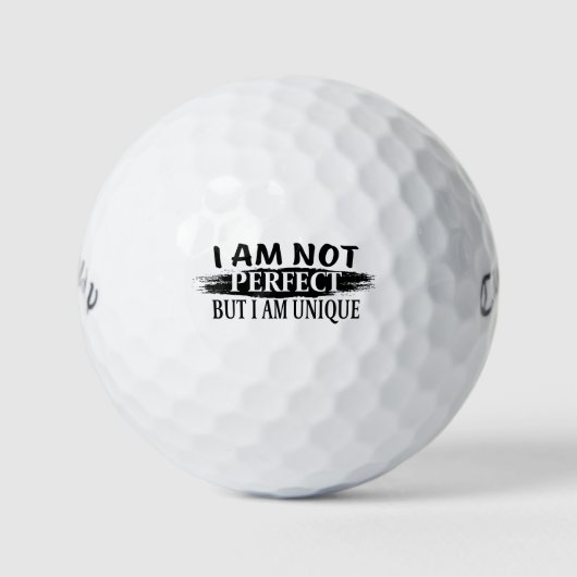 Ich bin nicht perfekt, aber einzigartig golfball (Vorderseite)