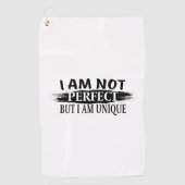 Ich bin nicht perfekt, aber einzigartig golfhandtuch (Vorderseite)