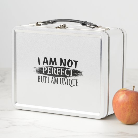 Ich bin nicht perfekt, aber einzigartig metall brotdose (Beispiel)