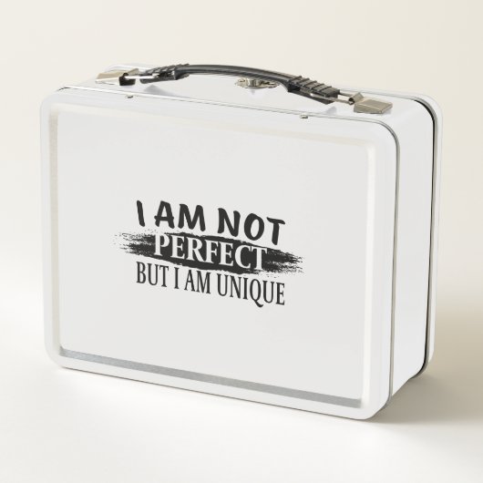 Ich bin nicht perfekt, aber einzigartig metall brotdose (Rückseite)
