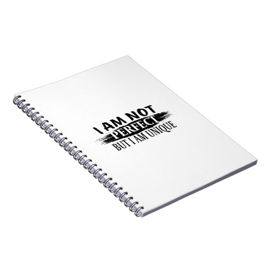 Ich bin nicht perfekt, aber einzigartig notizblock (Rechte Seite)